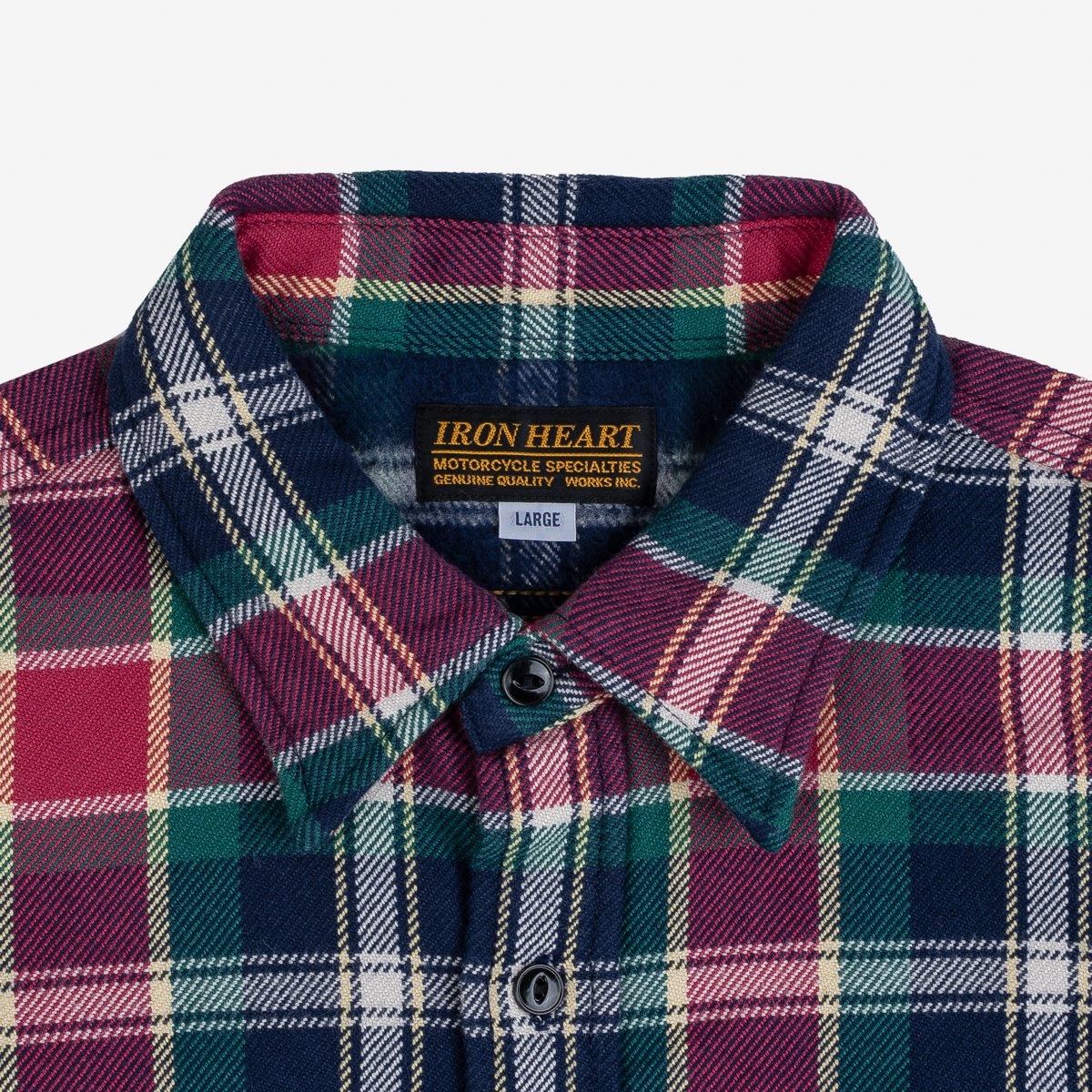 Ultra Heavy Flannel Crazy Check Work Shirt - Navy - 6