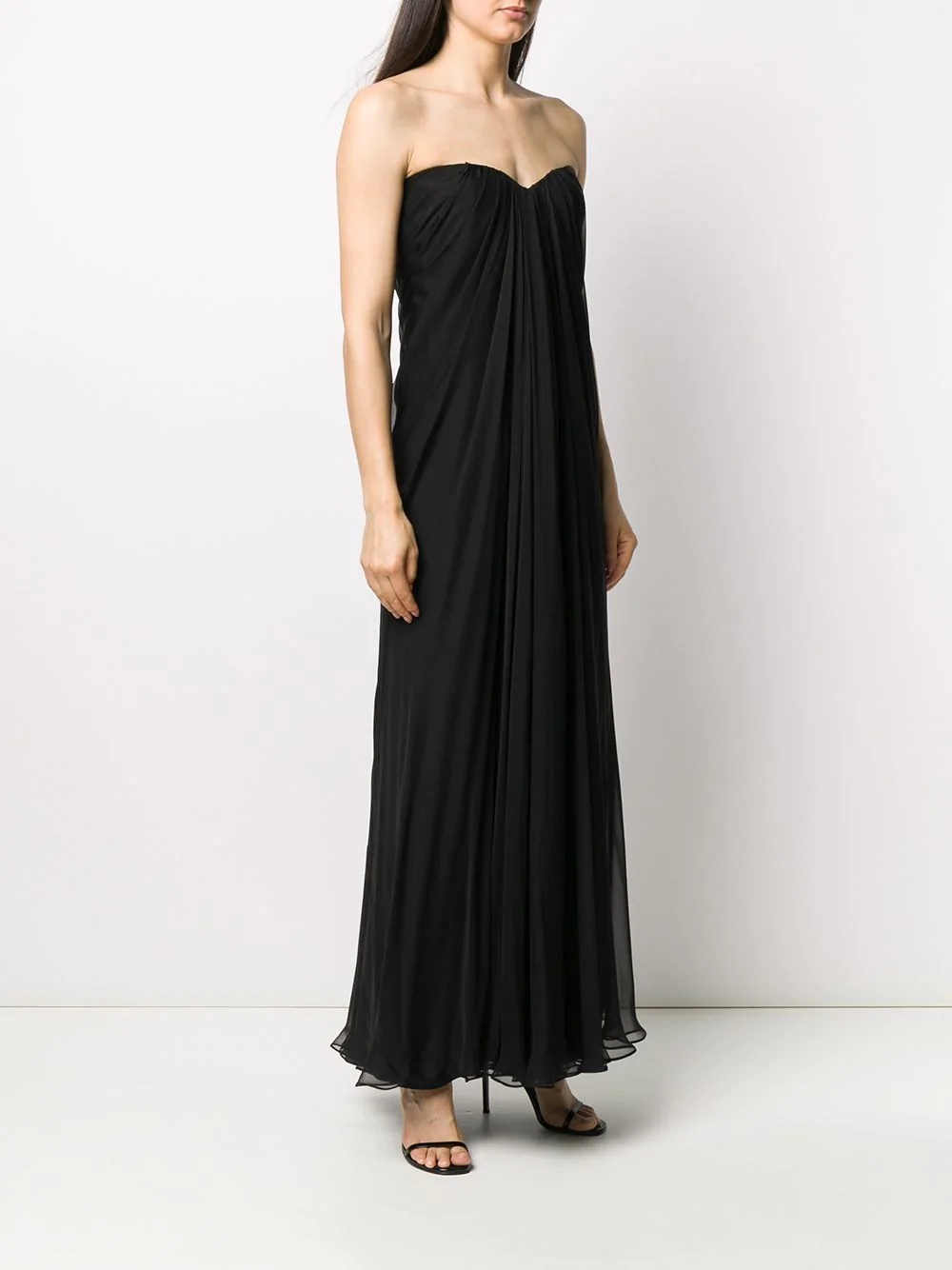 draped details long dress - 3