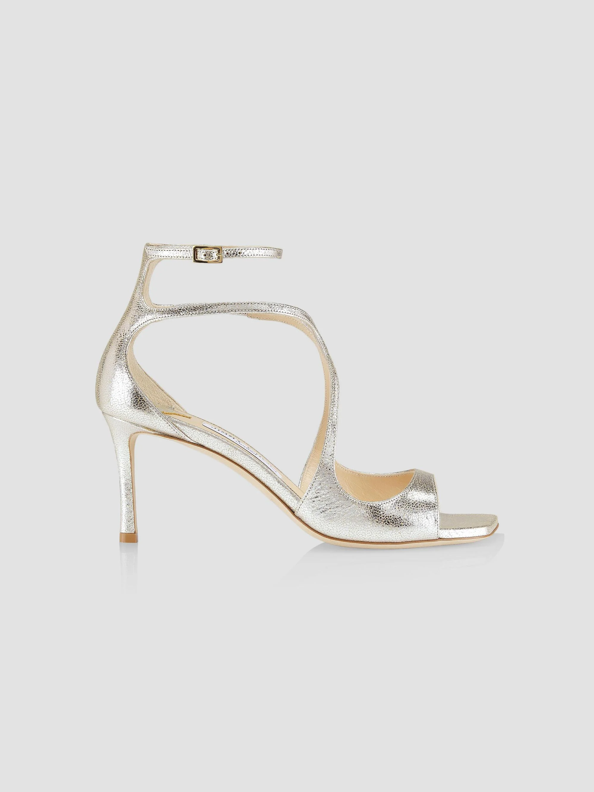 Women's Azia 75MM Glitter Leather Sandals - Champagne - 1