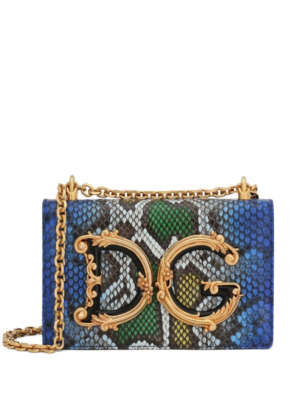 DG Girls python-effect crossbody bag - 1