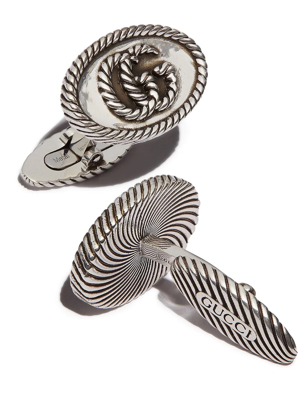 Sterling Silver Double G cufflinks - 2