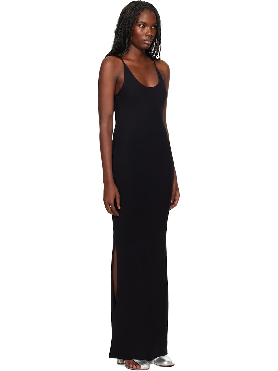 Black Elemental Mala Slip Maxi Dress - 2