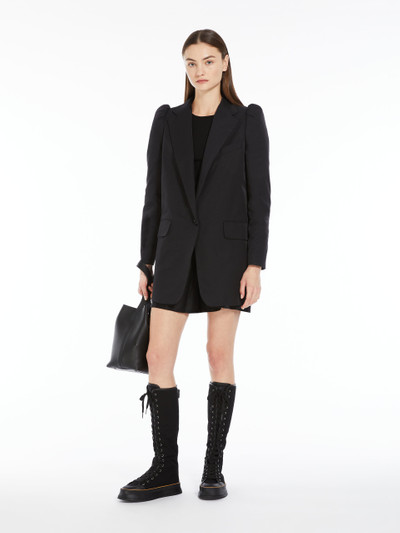 Max Mara WILLY Straight blazer in mid-sheen satin outlook