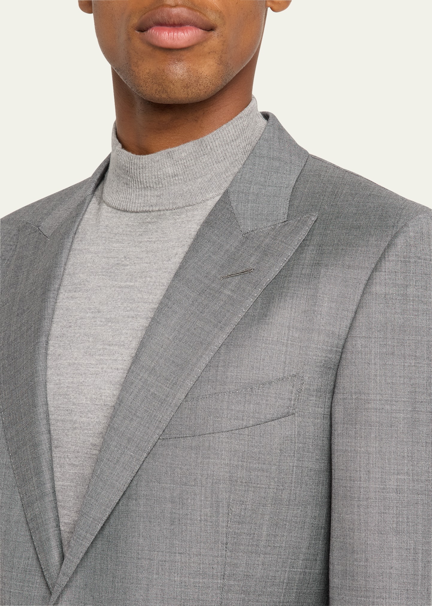 Men's Modern Fit Sharkskin Suit - 5