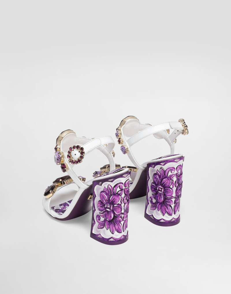 Dolce & Gabbana Patent leather sandal with jewel embroidery outlook