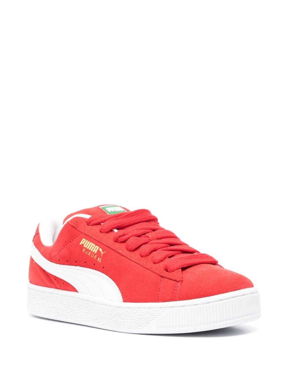 Suede XL logo-print sneakers - 2