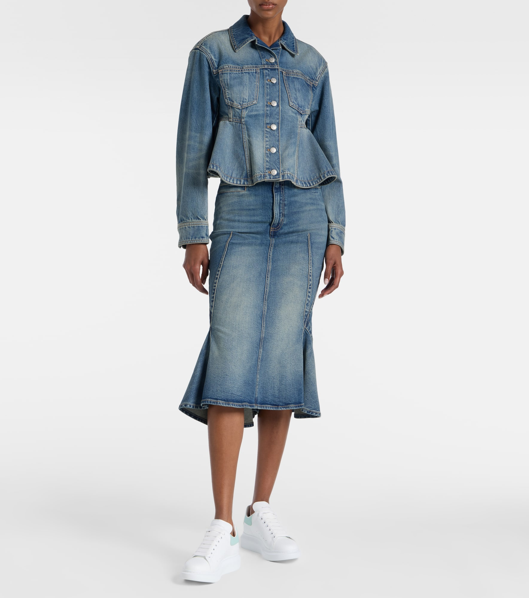 Oversized leather sneakers - 3