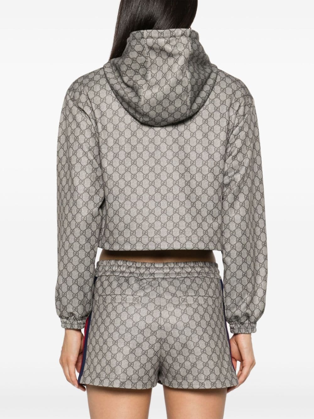 GG-logo zip-up cropped jacket - 4