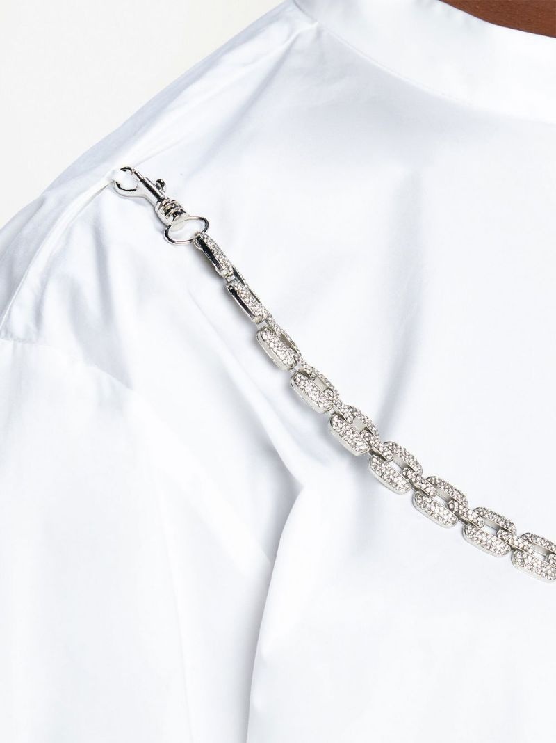 chain-link detail shirt - 5