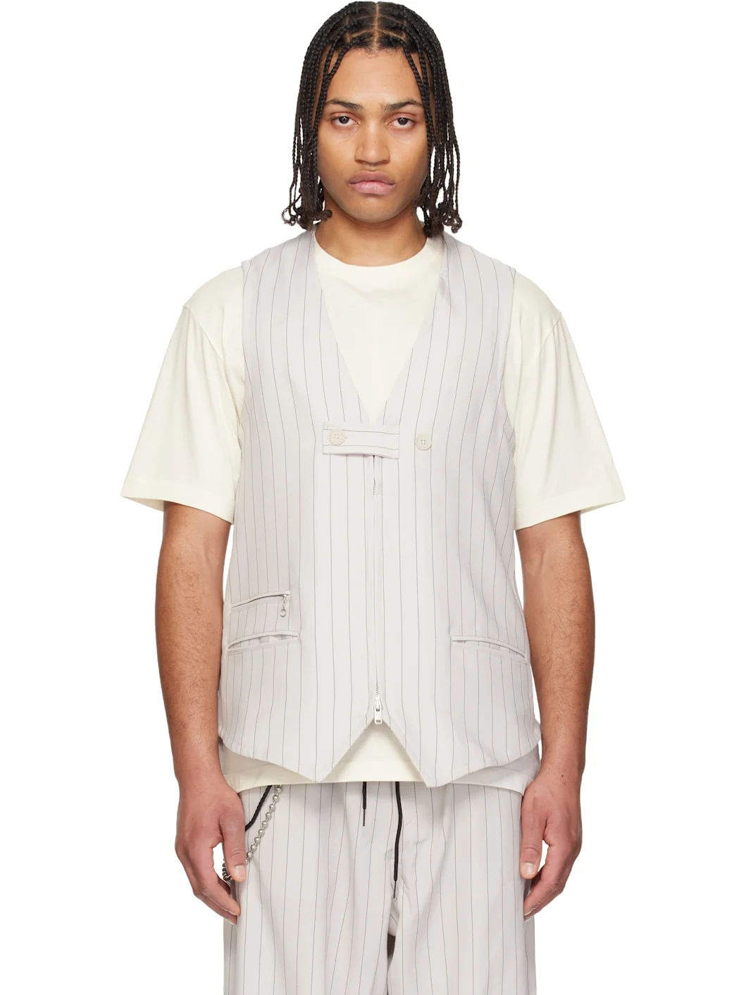 Taupe Chapea Tailored Waistcoat - 1