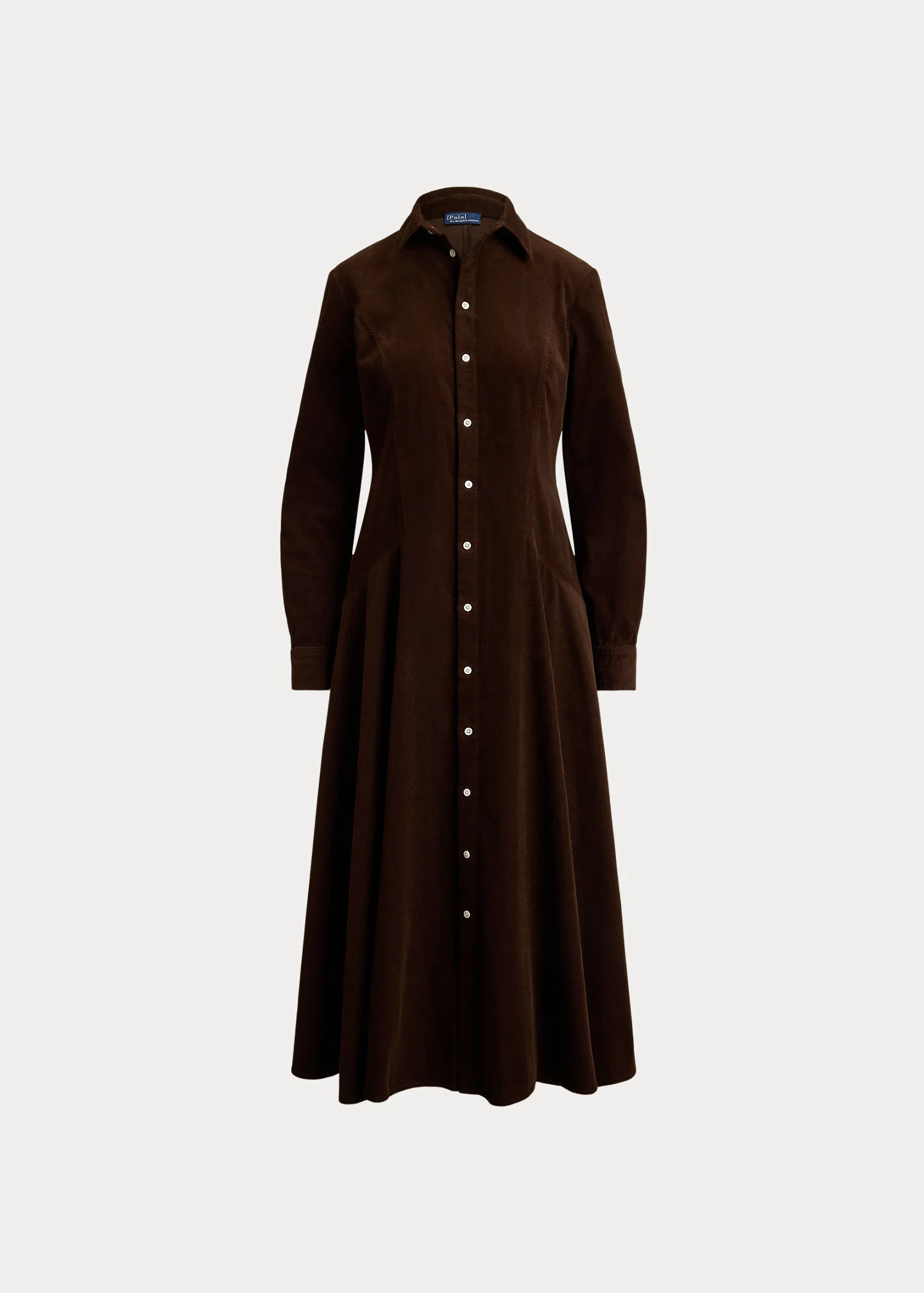 Corduroy A-Line Shirtdress - 1