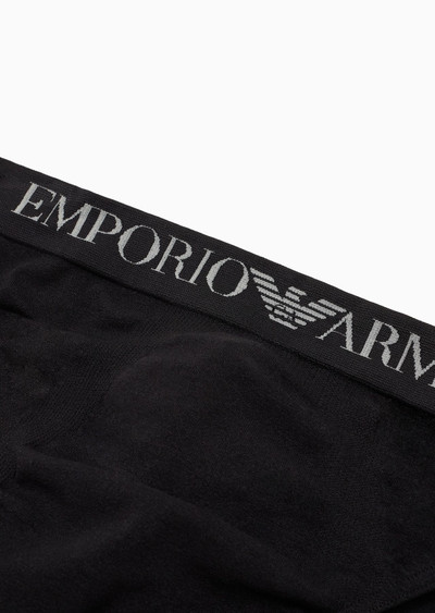 EMPORIO ARMANI Seamless fabric briefs with logo waistband outlook