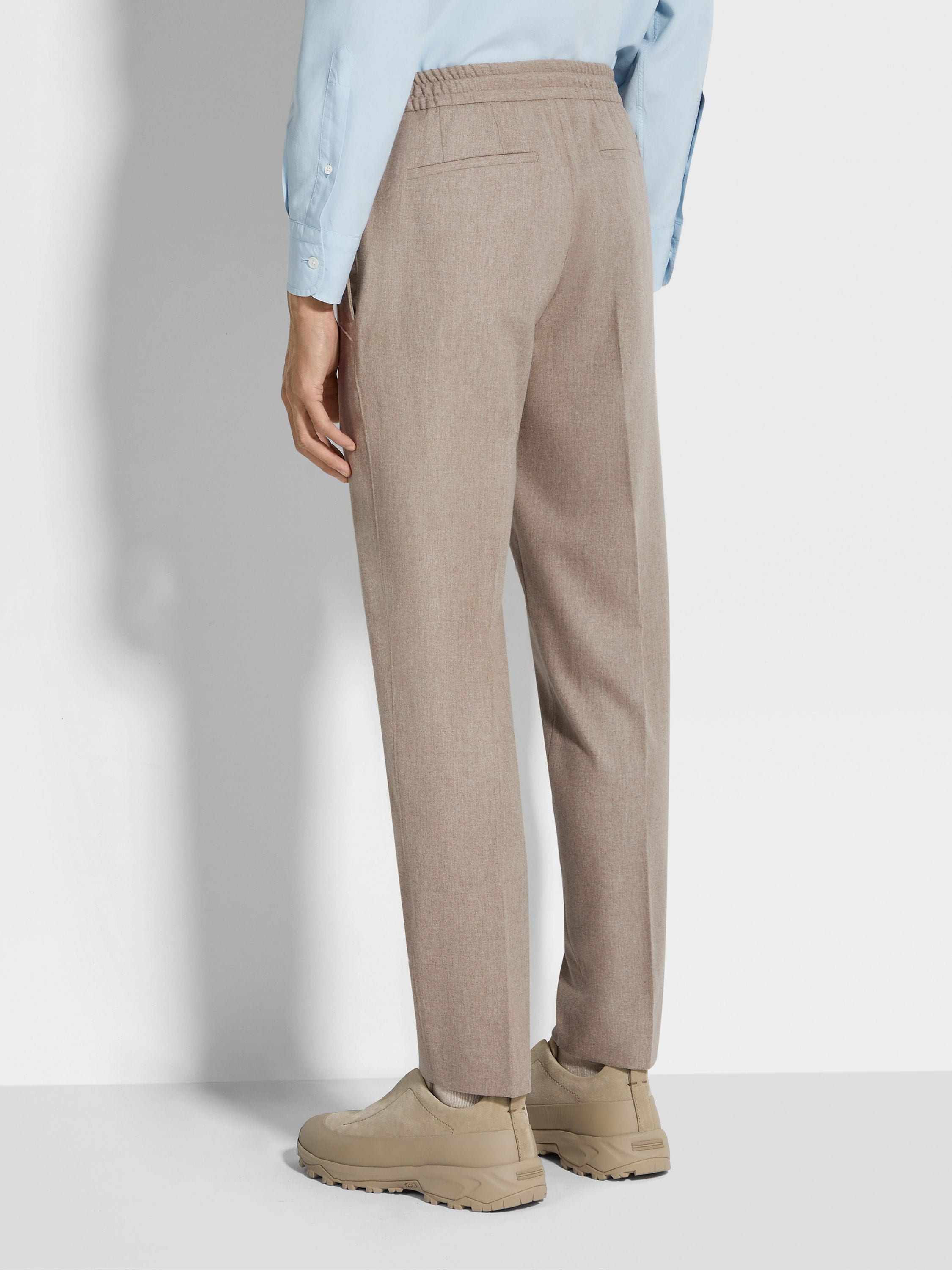 LIGHT TAUPE 15MILMIL15 WOOL JOGGERS - 6