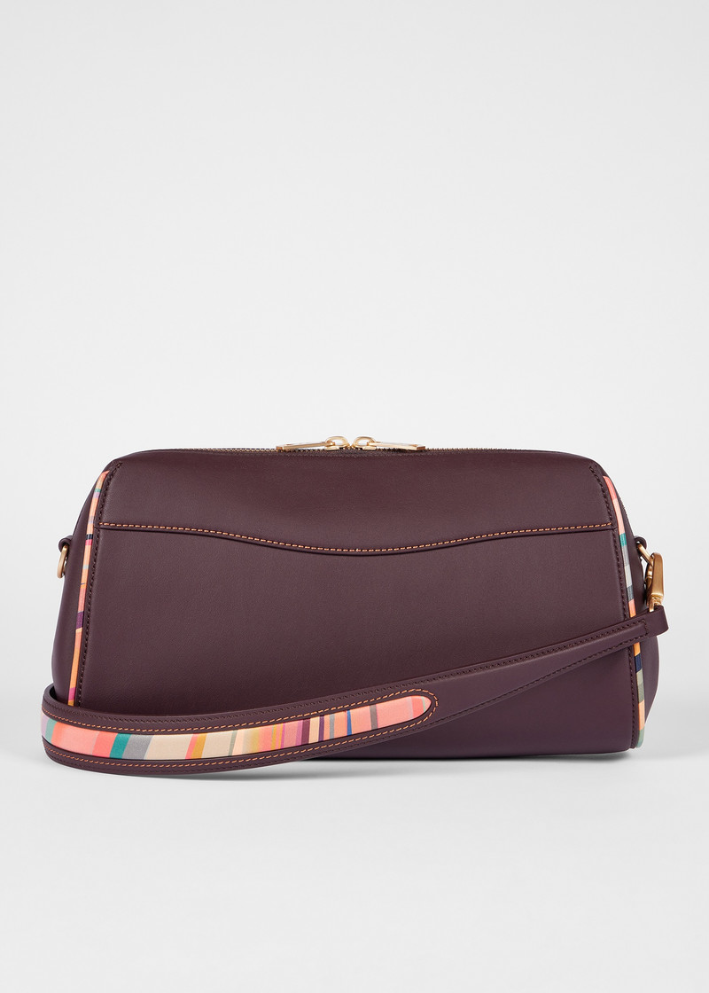 Women's Burgundy Inverted 'Dusky Swirl' Shoulder Bag 8