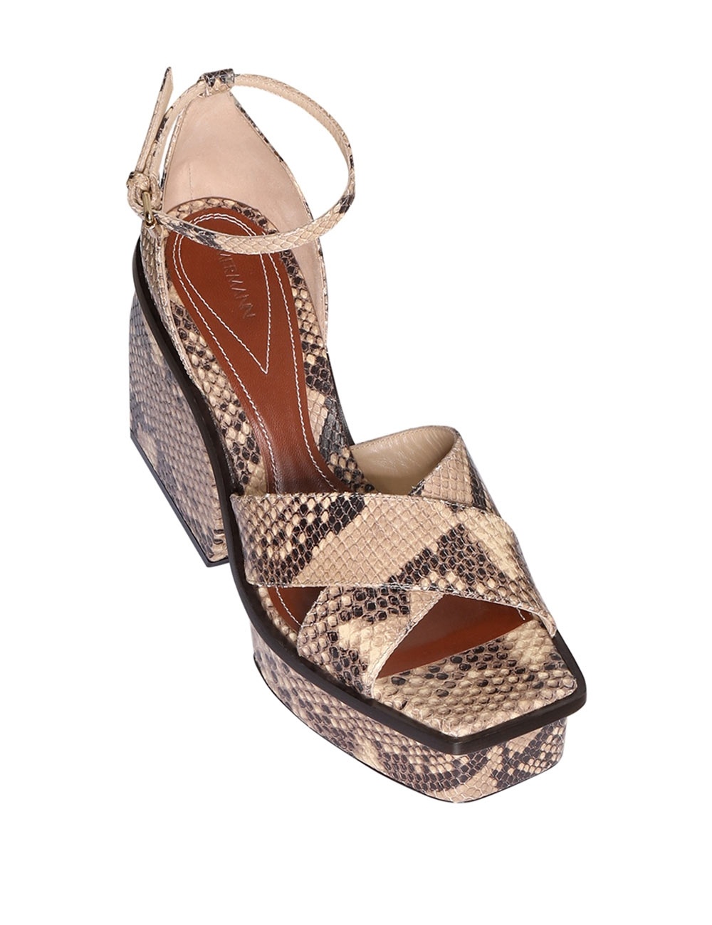 SNAKE PRINTED PLATFORM SANDAL - 7