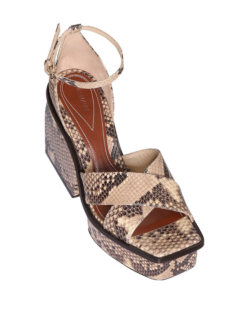 SNAKE PRINTED PLATFORM SANDAL 7