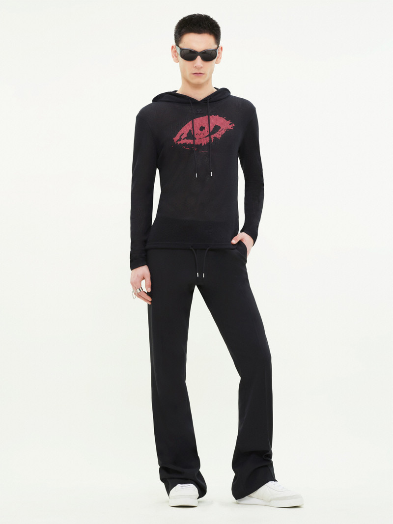 courrèges MESH PRINTED HOODIE outlook