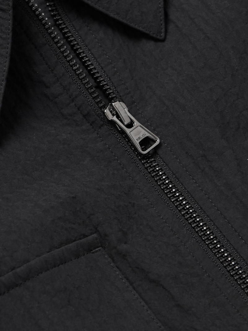 Alban 5721 Organic Cotton-Blend Seersucker Jacket Black 4