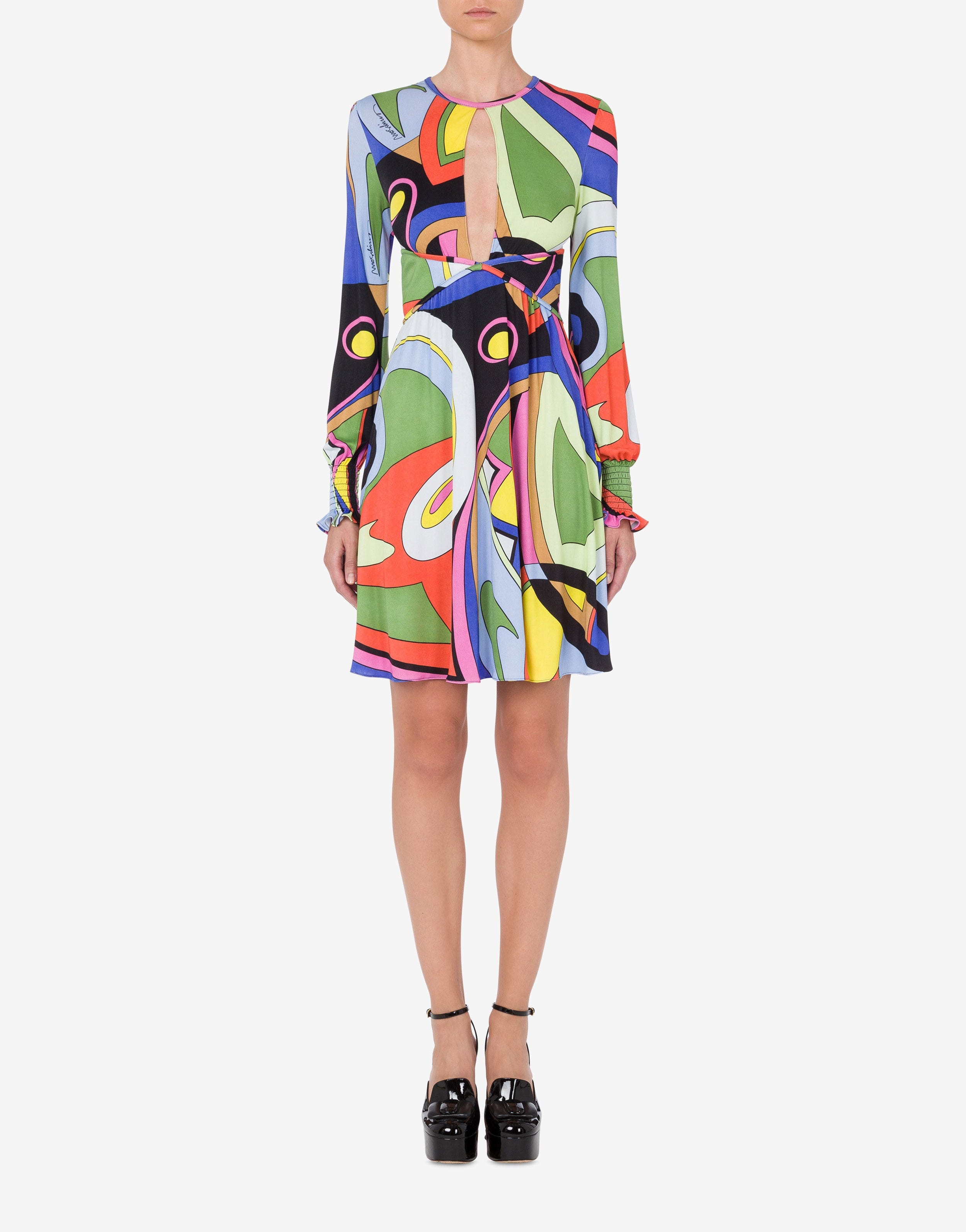 MULTICOLOUR PRINT JERSEY DRESS - 2