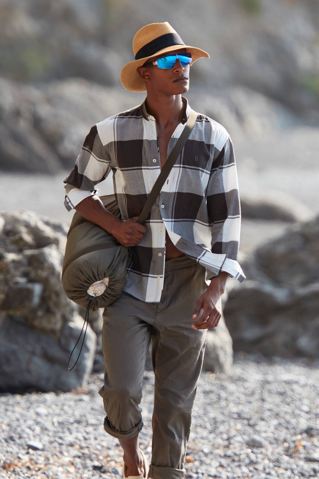 RAPHI SHIRT IN DARK OAK/WHITE - 6