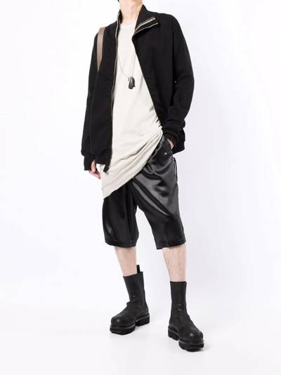 Boris Bidjan Saberi Hybrid asymmetric zipped sweatshirt outlook