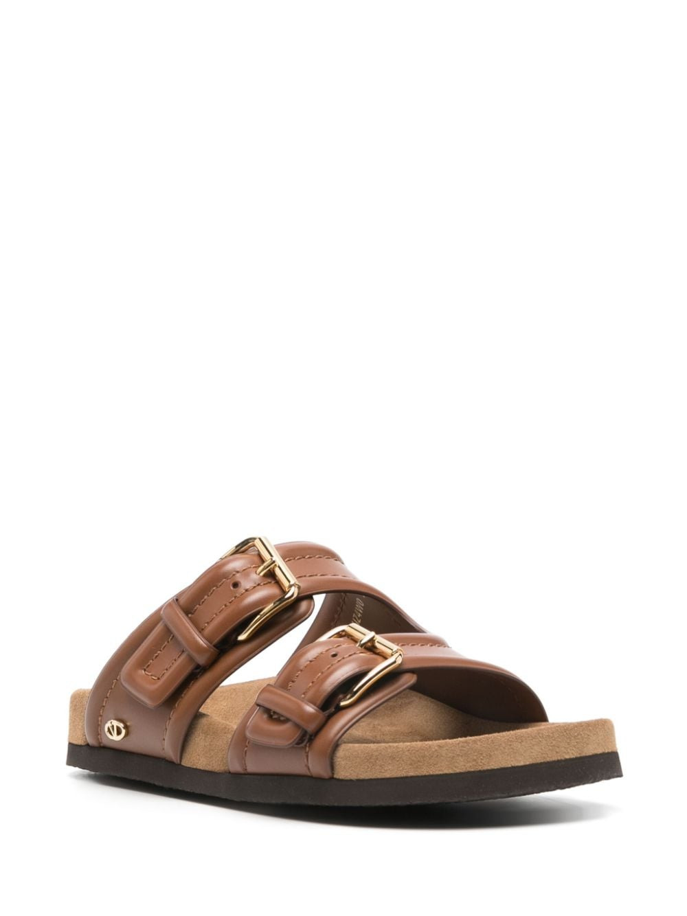 Valentino Garavani Sandali In Pelle Con Logo Vlogo - 3