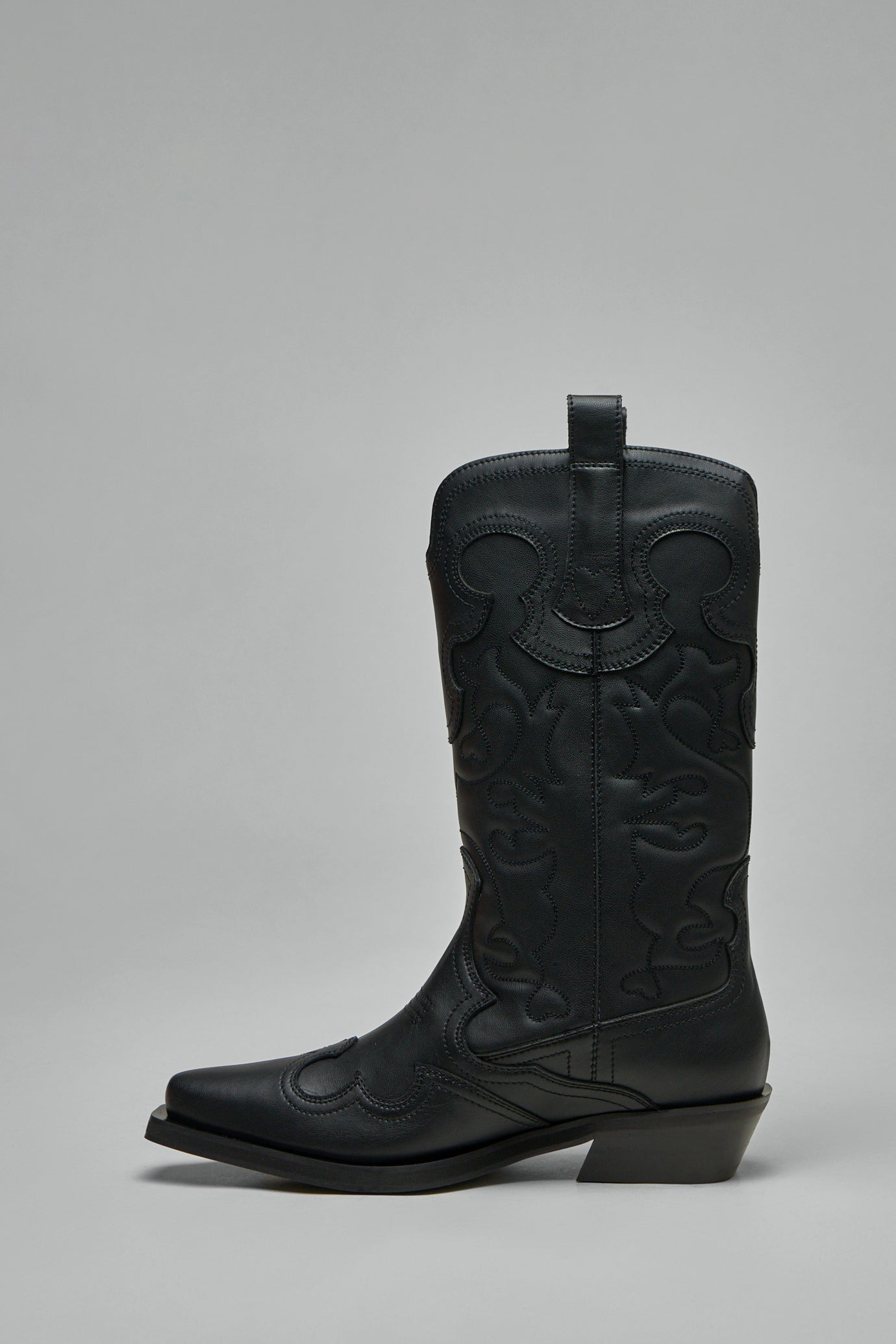 Mid Shaft Embroidered Western Boots - 2