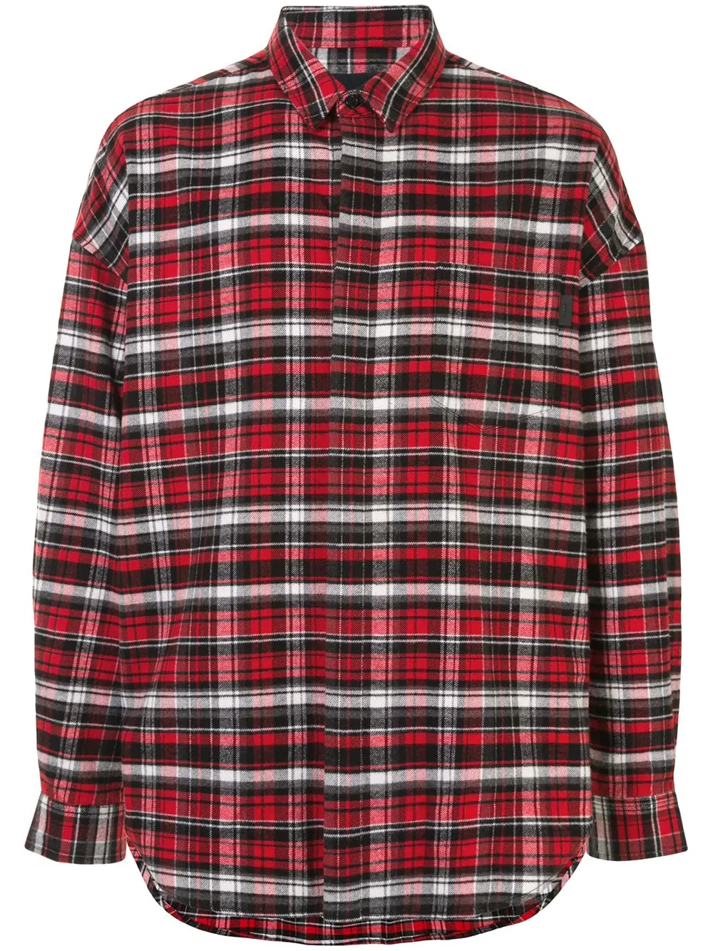 checked button-up shirt - 1