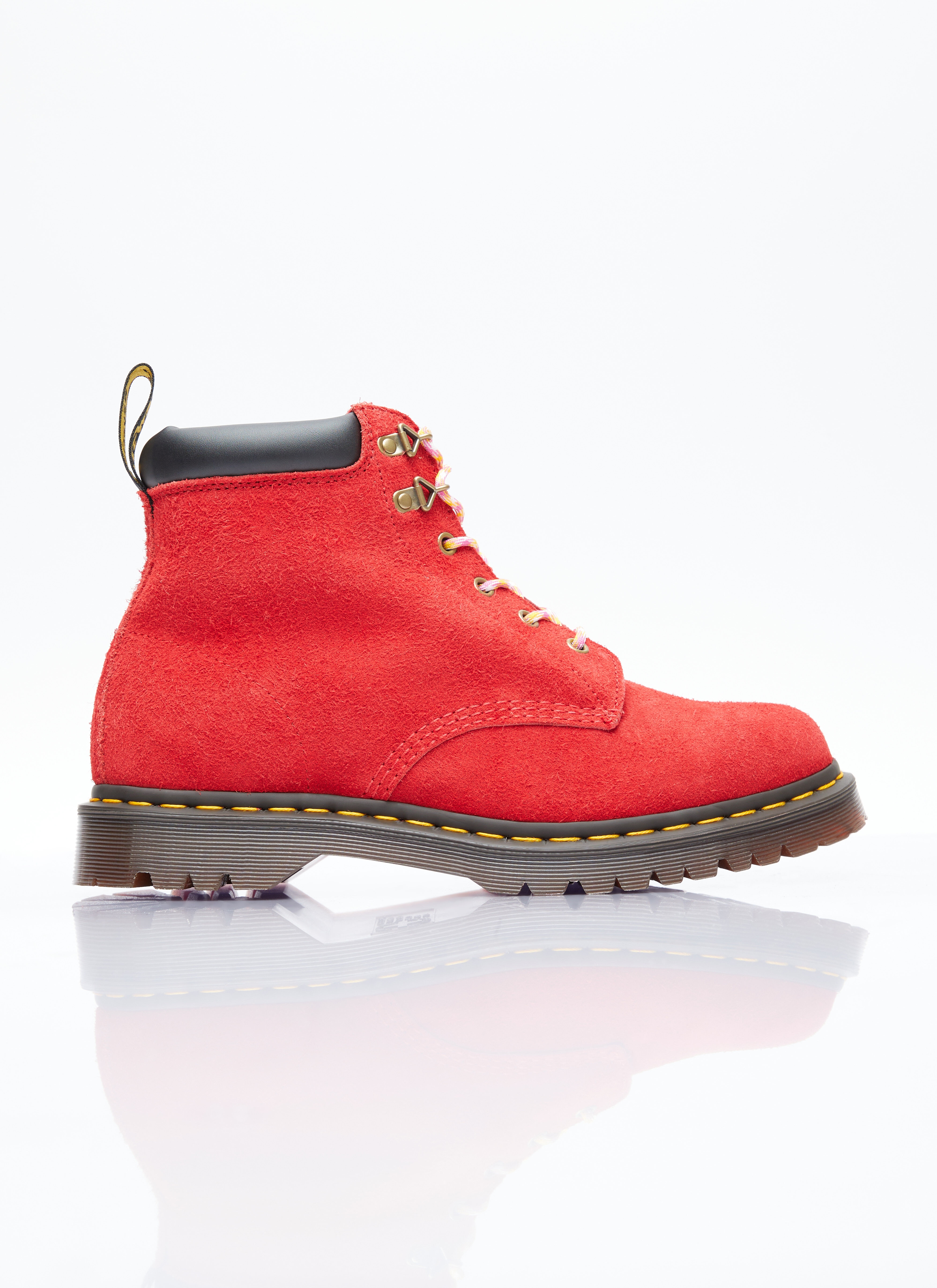 Red suede shops dr martens