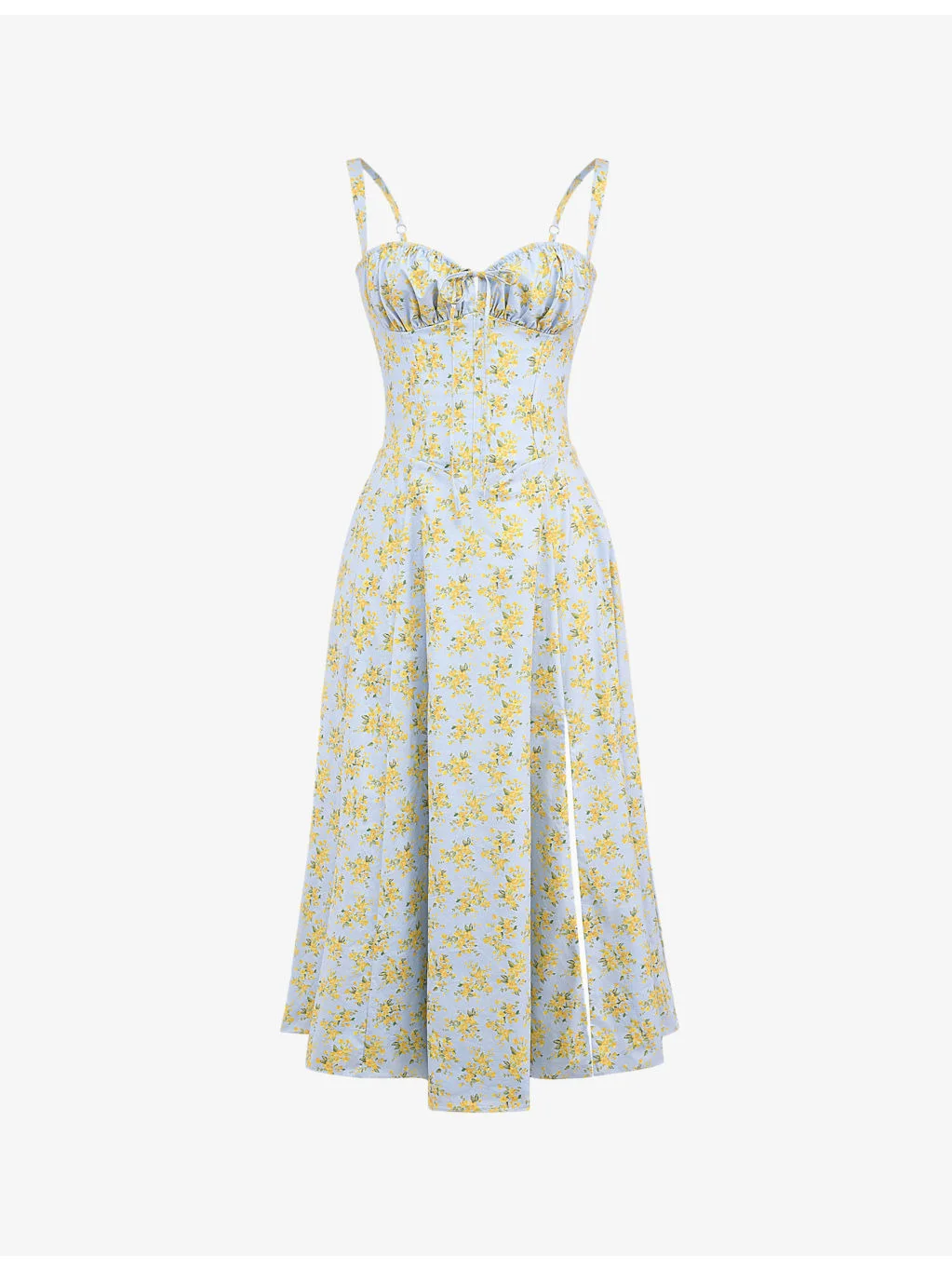 Carmen sleeveless cotton-blend midi dress - 1