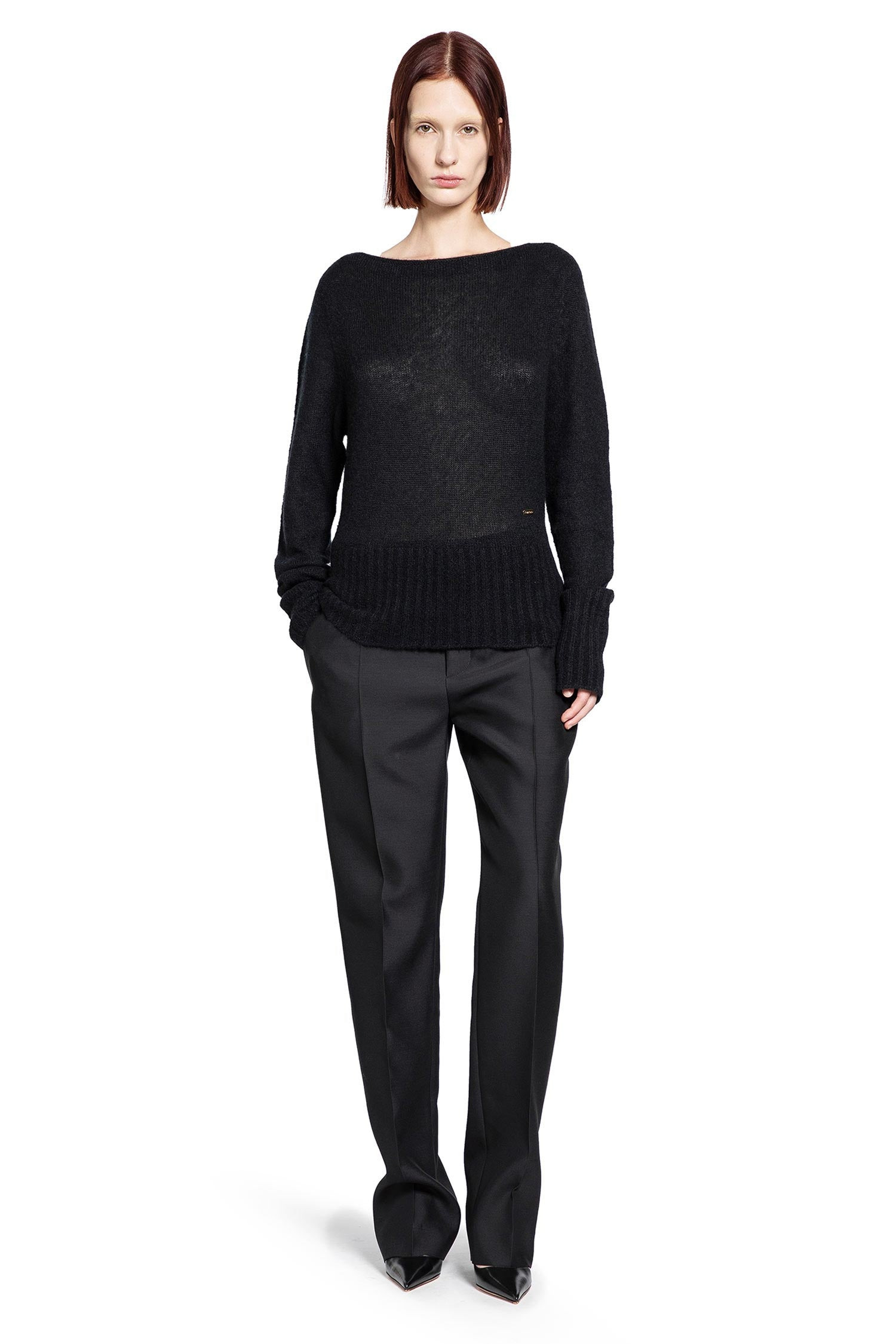 Cashmere Silk Boat Neck Sweater - 5