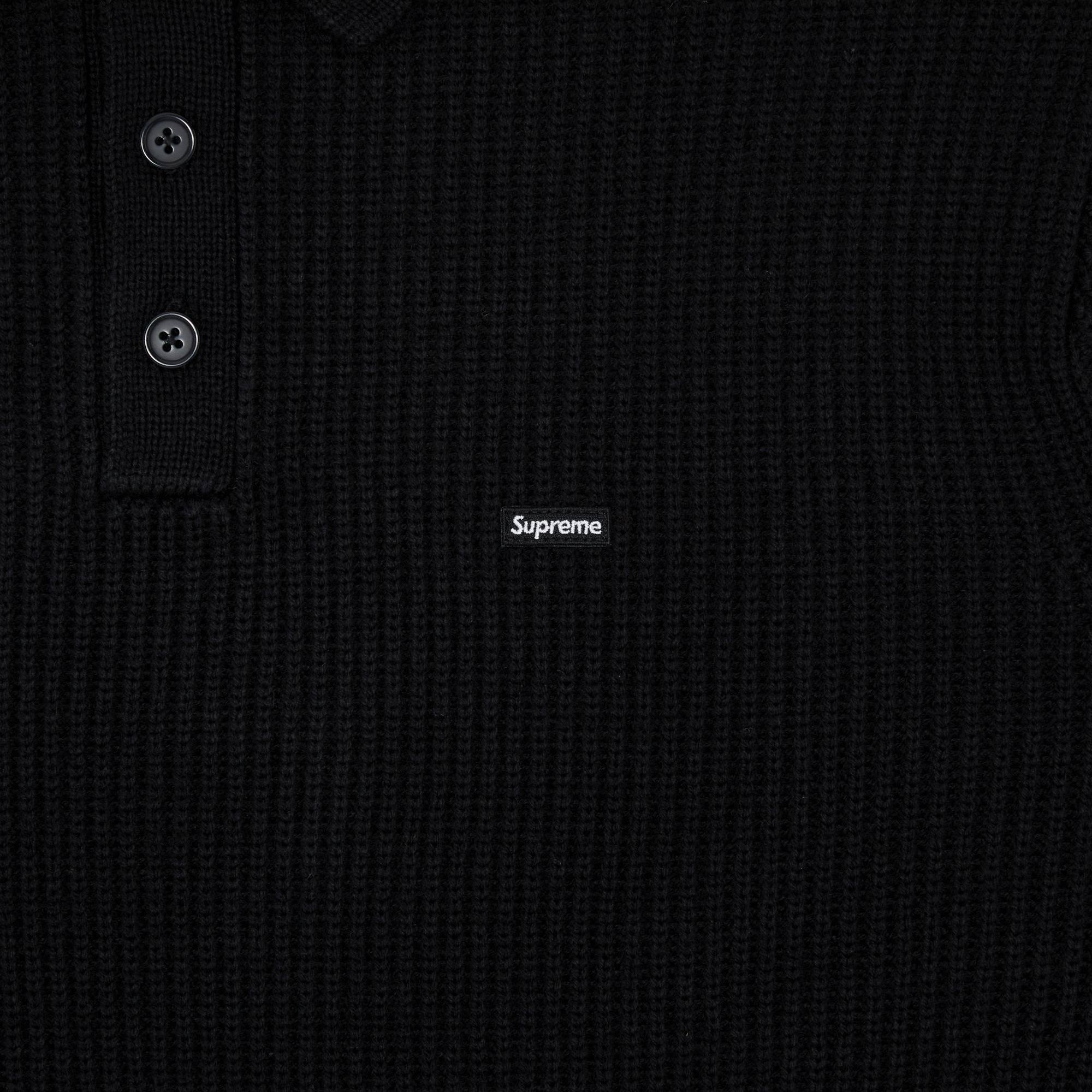 Supreme Supreme Small Box Polo Sweater 'Black' | REVERSIBLE