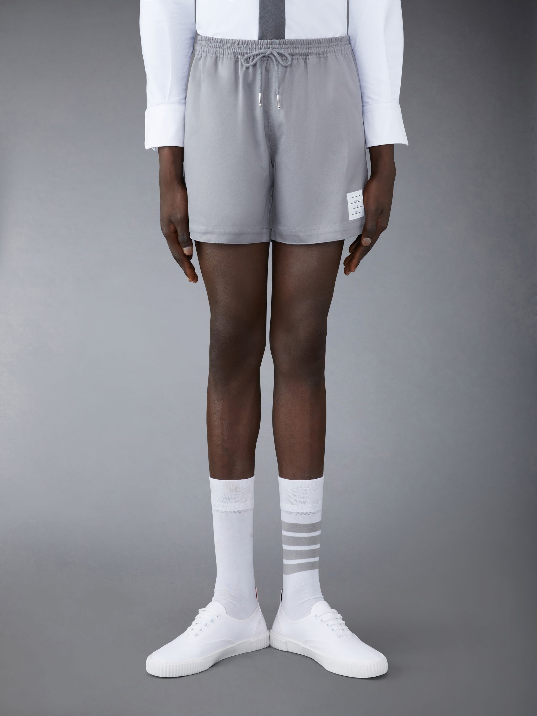 RUGBY SHORTS W/ DRAWCORD WAISTBAND IN COTTON TWILL - 1