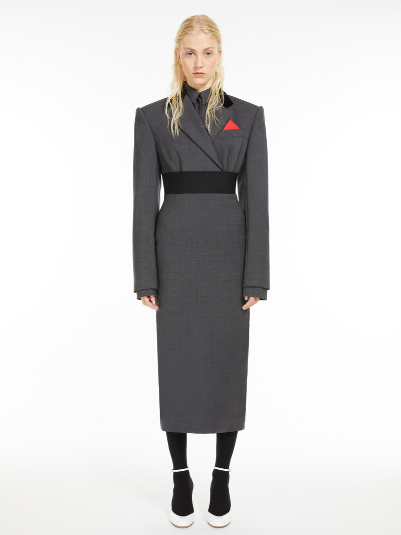 Sportmax ANNY1234 Stretch wool midi skirt outlook