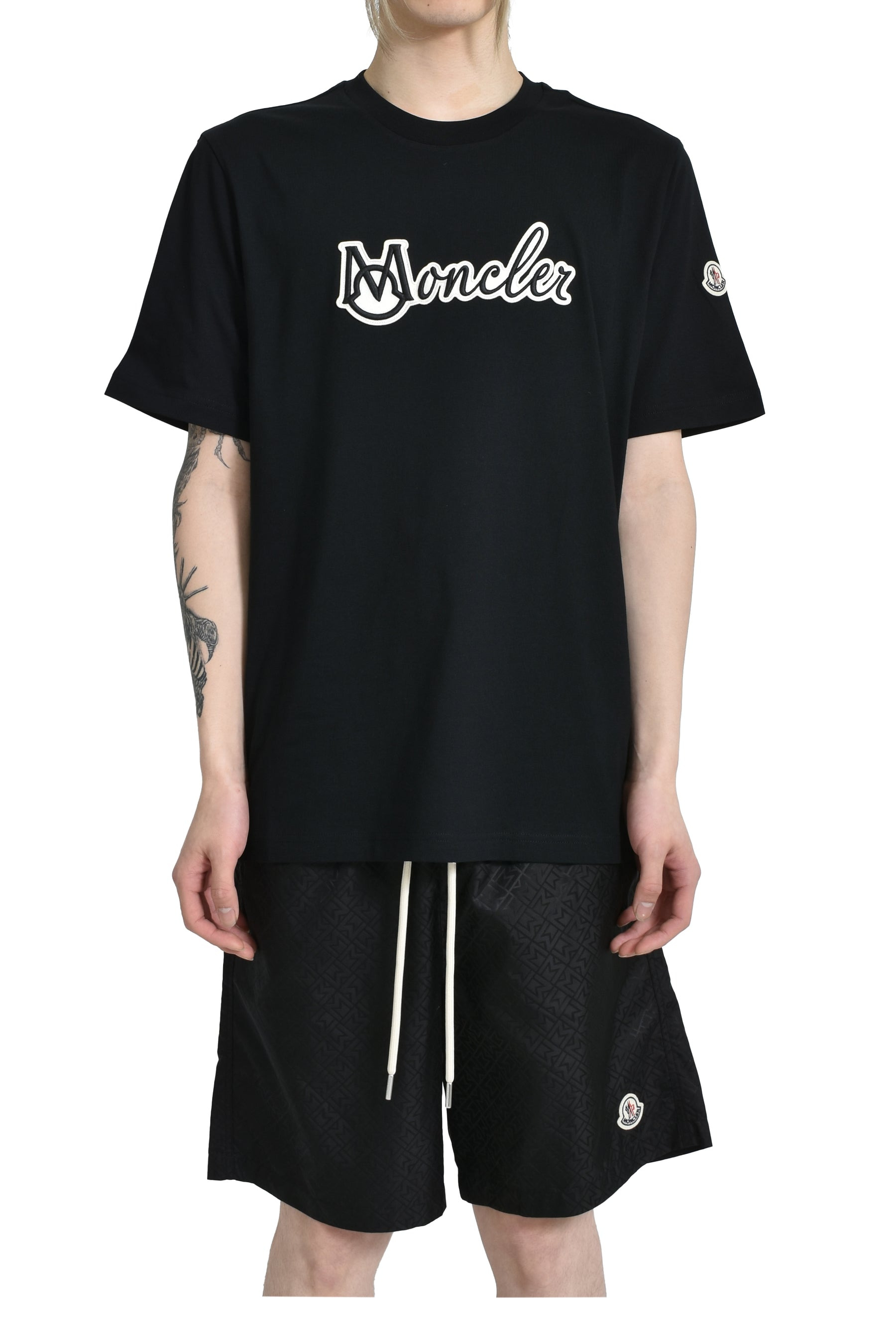 EMBROIDERED LOGO SS T-SHIRT / BLK - 1