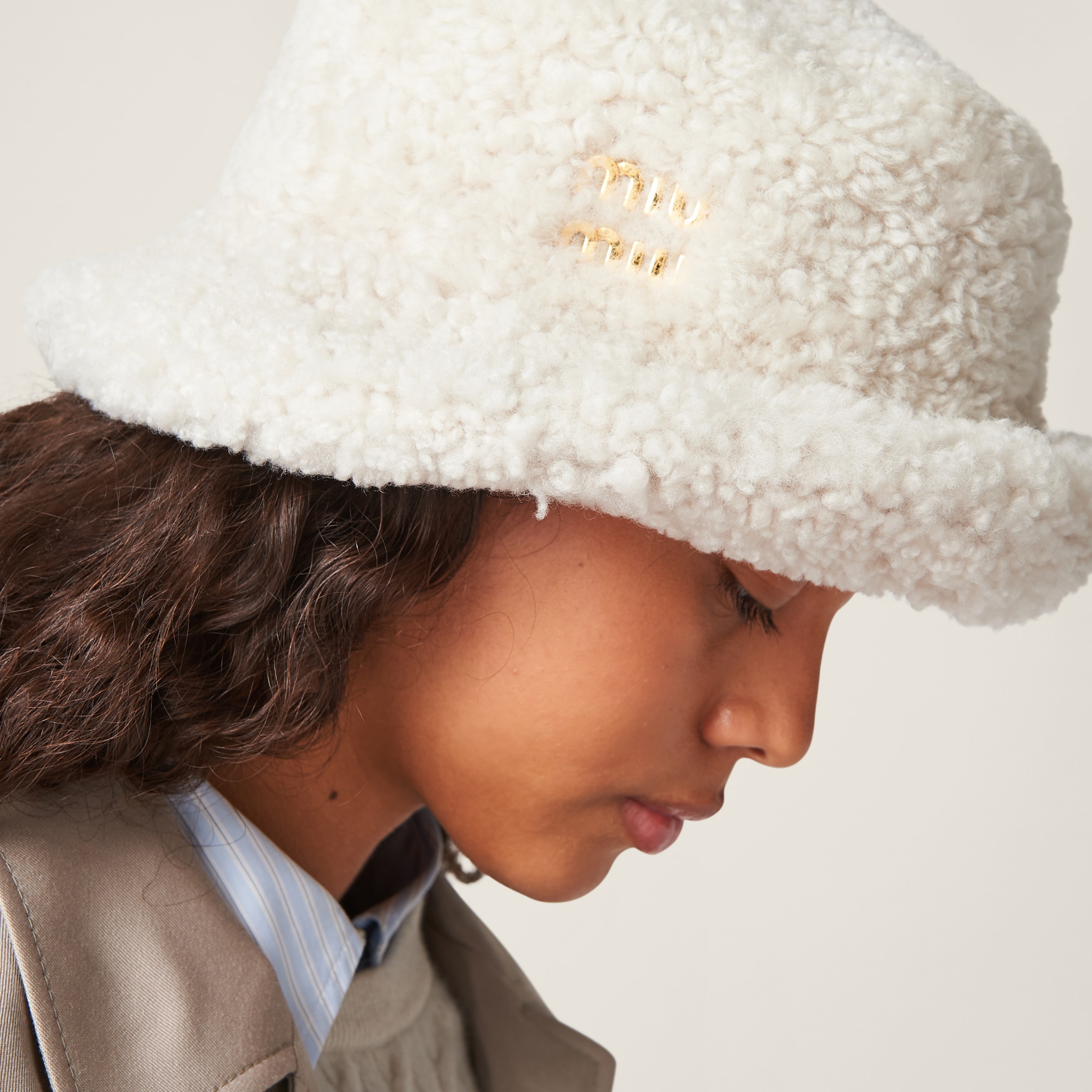 Shearling bucket hat - 1