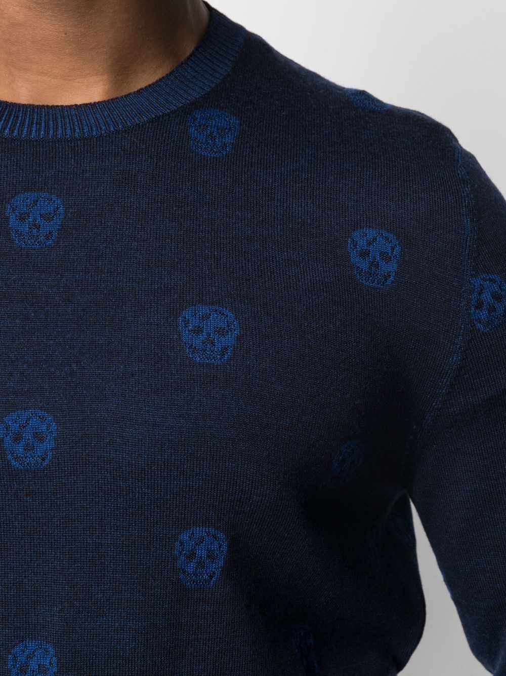 skull intarsia-knit crew-neck jumper - 5