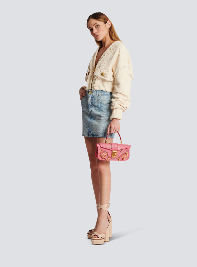 Balmain Blaze clutch bag in smooth leather outlook