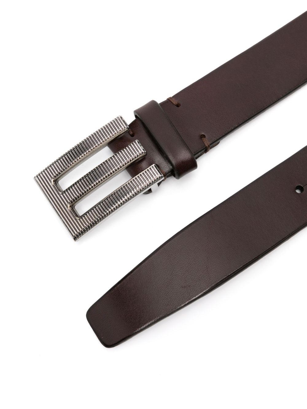 logo-buckle belt - 2