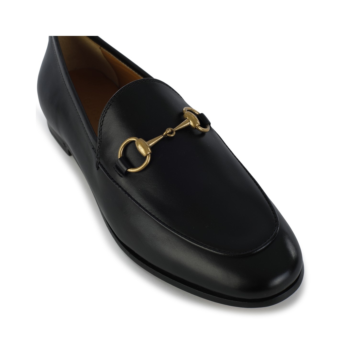 BLACK LEATHER JORDAAN LOAFERS - 4