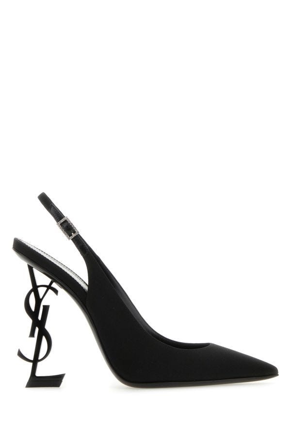 Saint Laurent Woman Black Crepe Opyum Pumps - 1