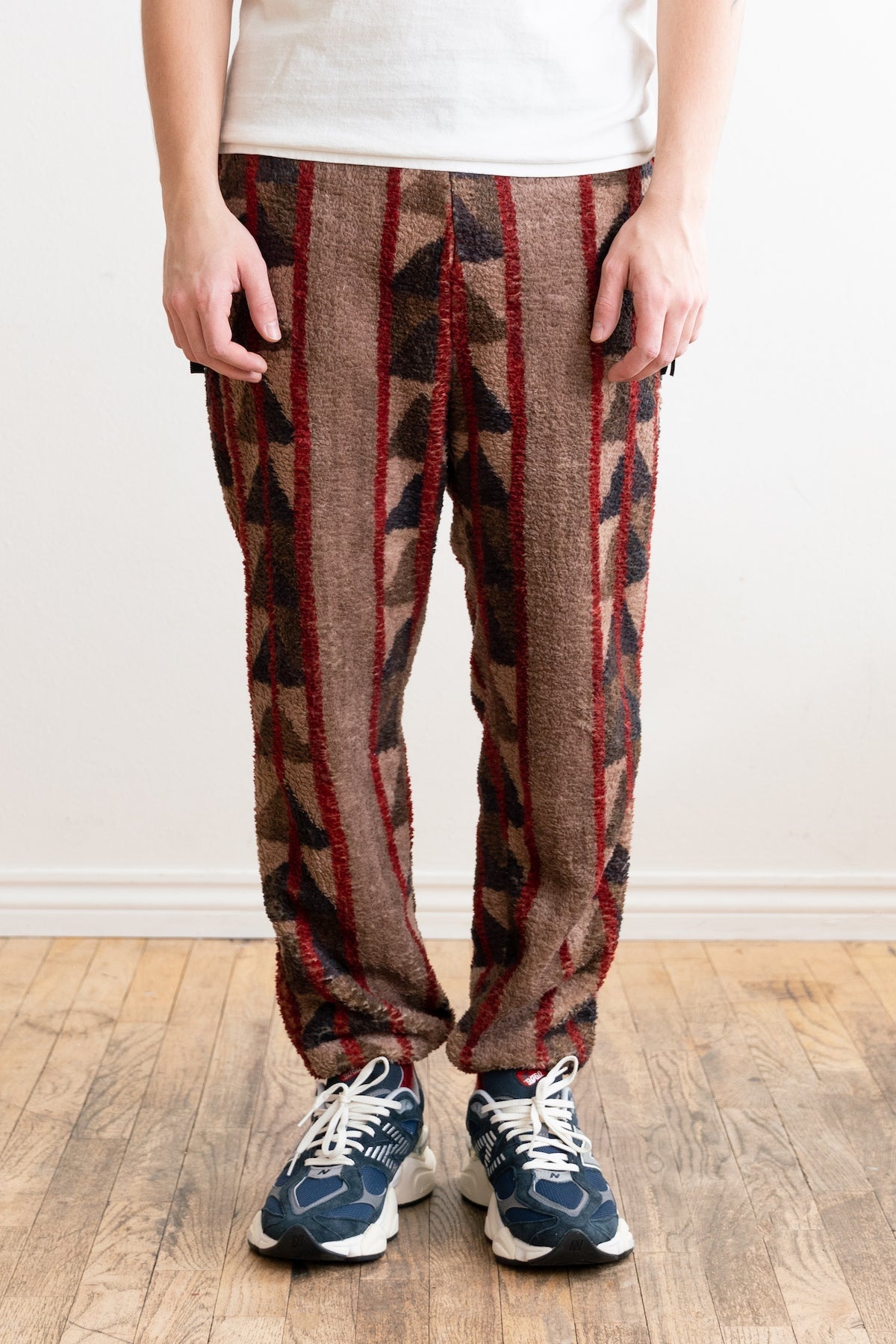 PUEBLO STRIPE FLEECE EASY PANTS - 2