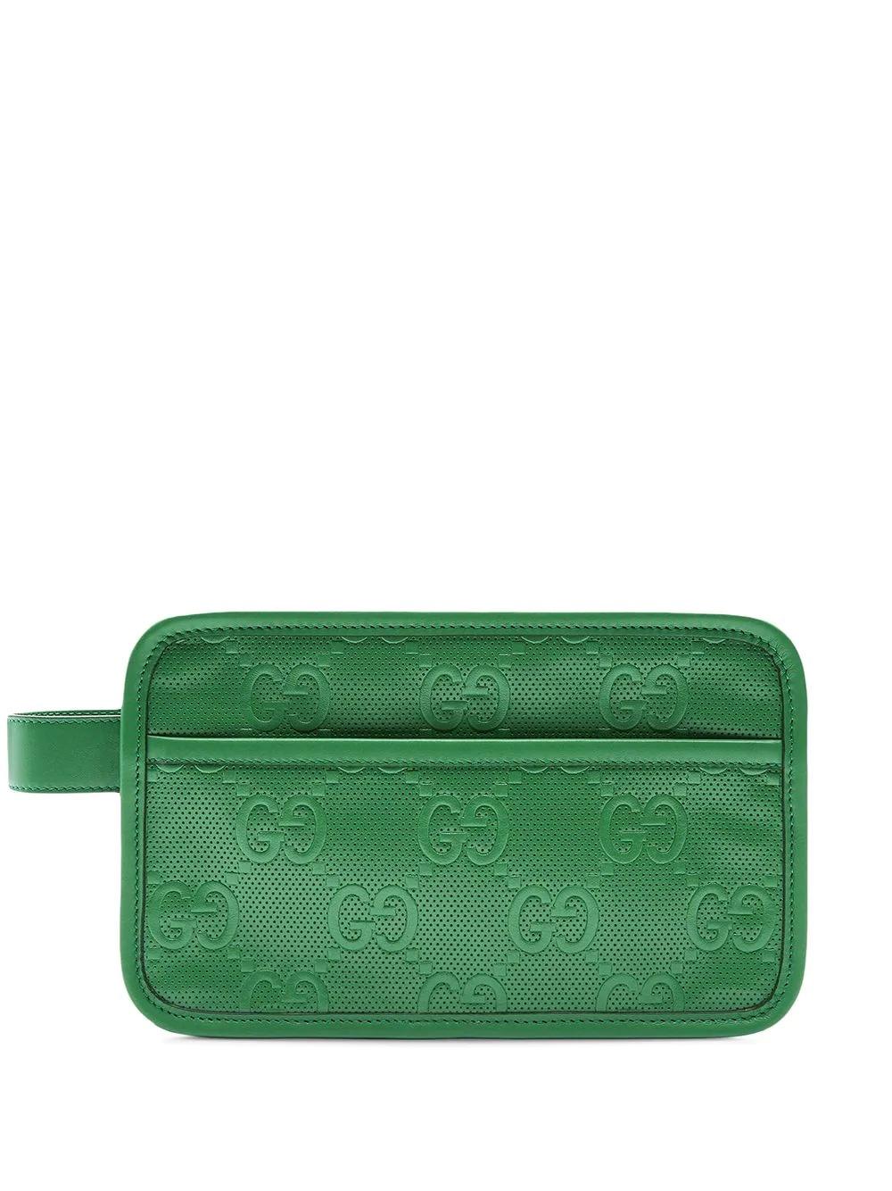 monogram-embossed wash bag - 1