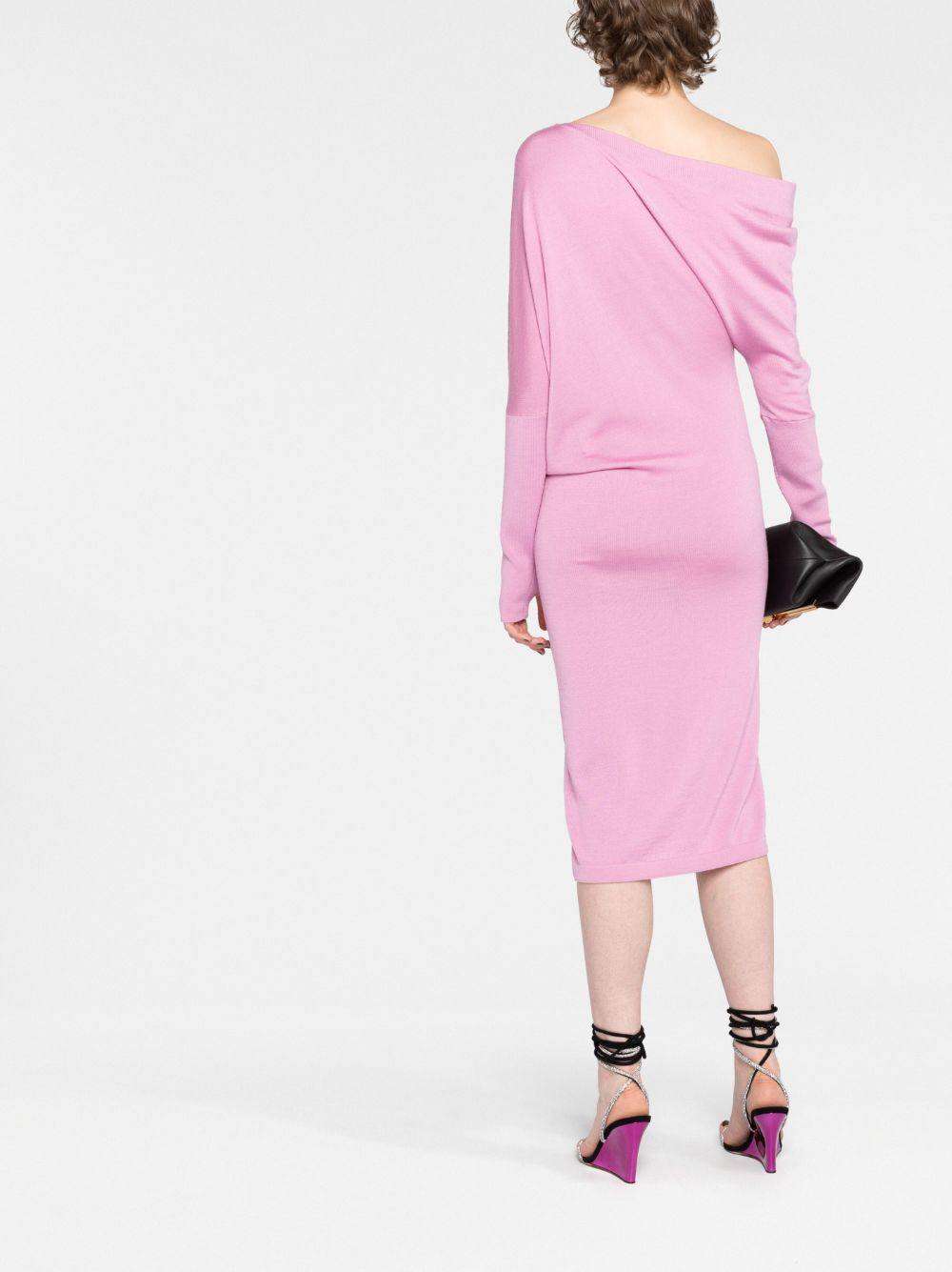 off-shoulder jumper dress - 6