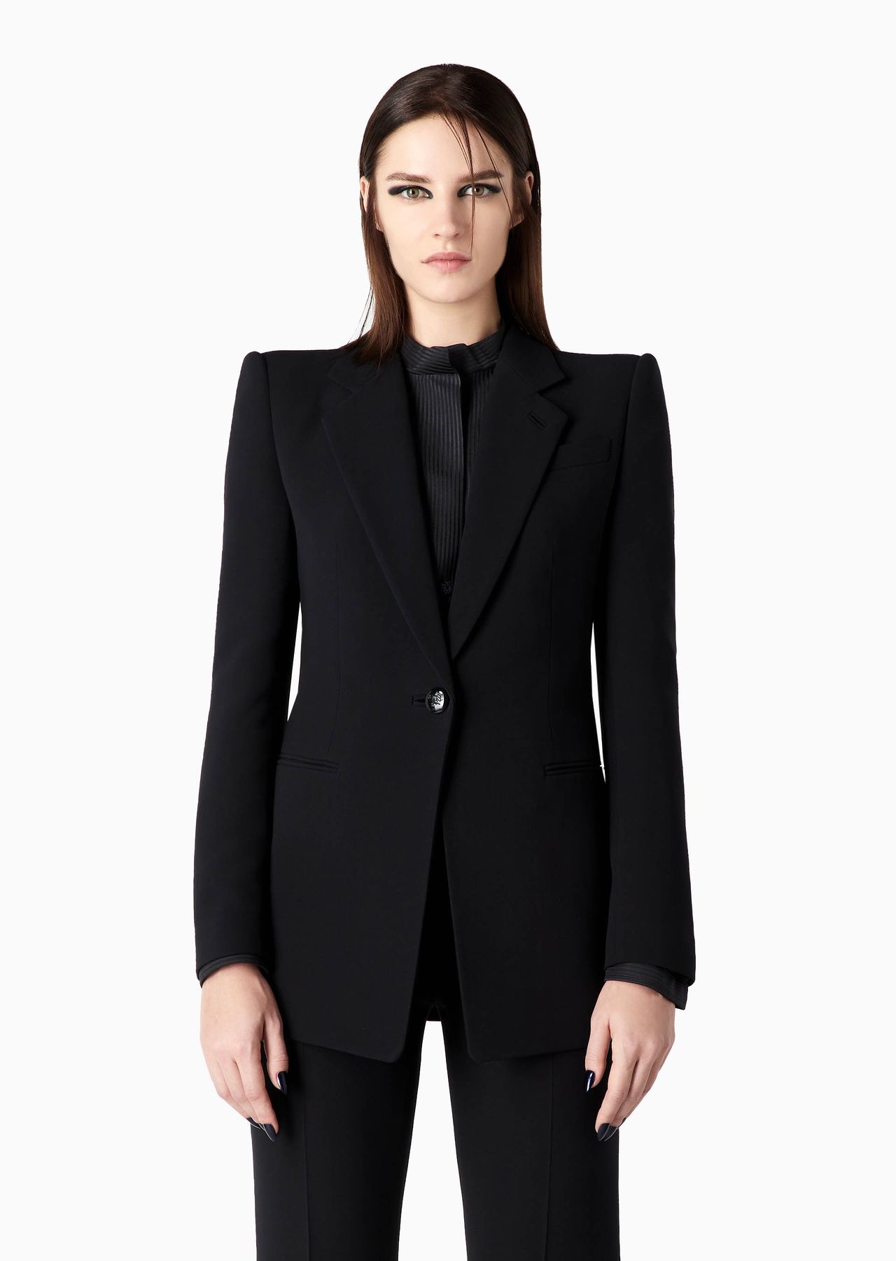 Single-breasted silk-cady jacket - 2