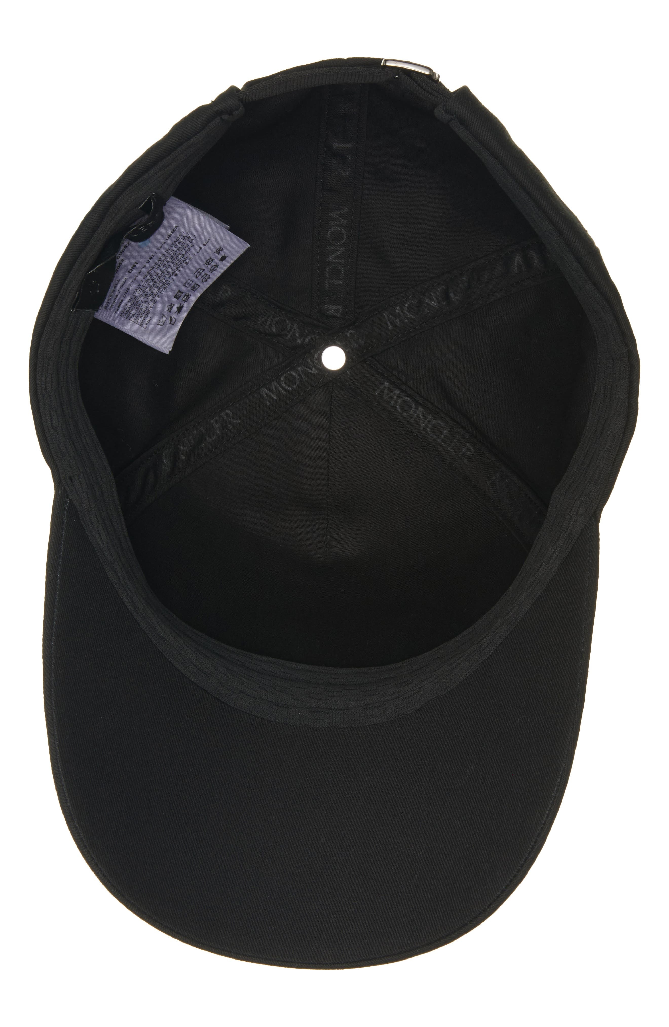 Moncler Logo Cotton Baseball Cap in Black at Nordstrom - 5