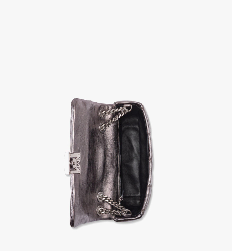 Travia Quilted Shoulder Bag in Crushed Calf Leather 4