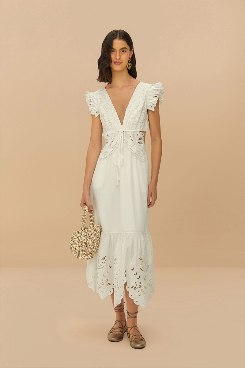 Off-White Butterfly Richelieu Midi Dress 1