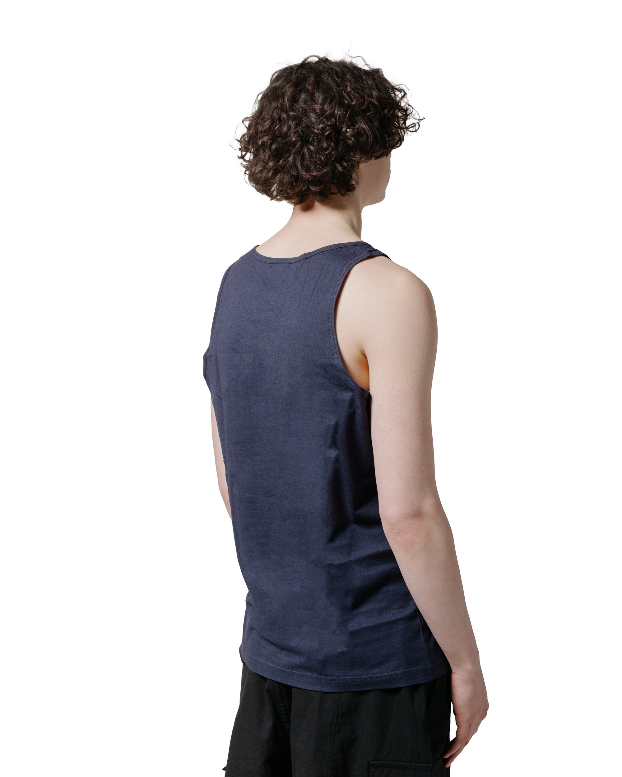 Sunspel Vest Navy - 3
