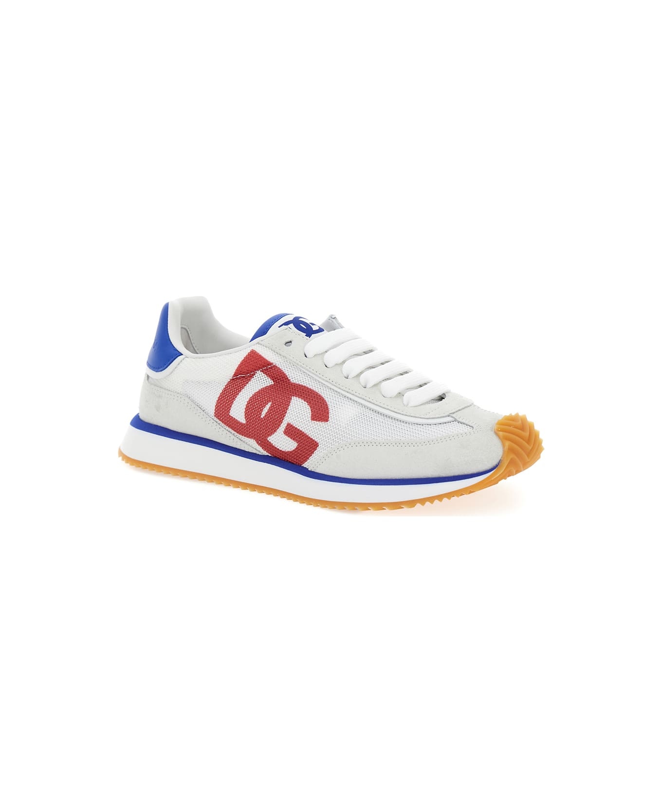 'aria' Multicolor Running Sneakers With Logo Detail In Suede And Tech Fabric Woman - 2